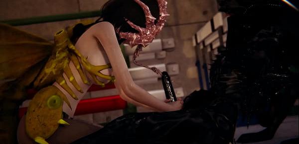  Alien - Girl fucked by a Xenomorph - 3D Porn